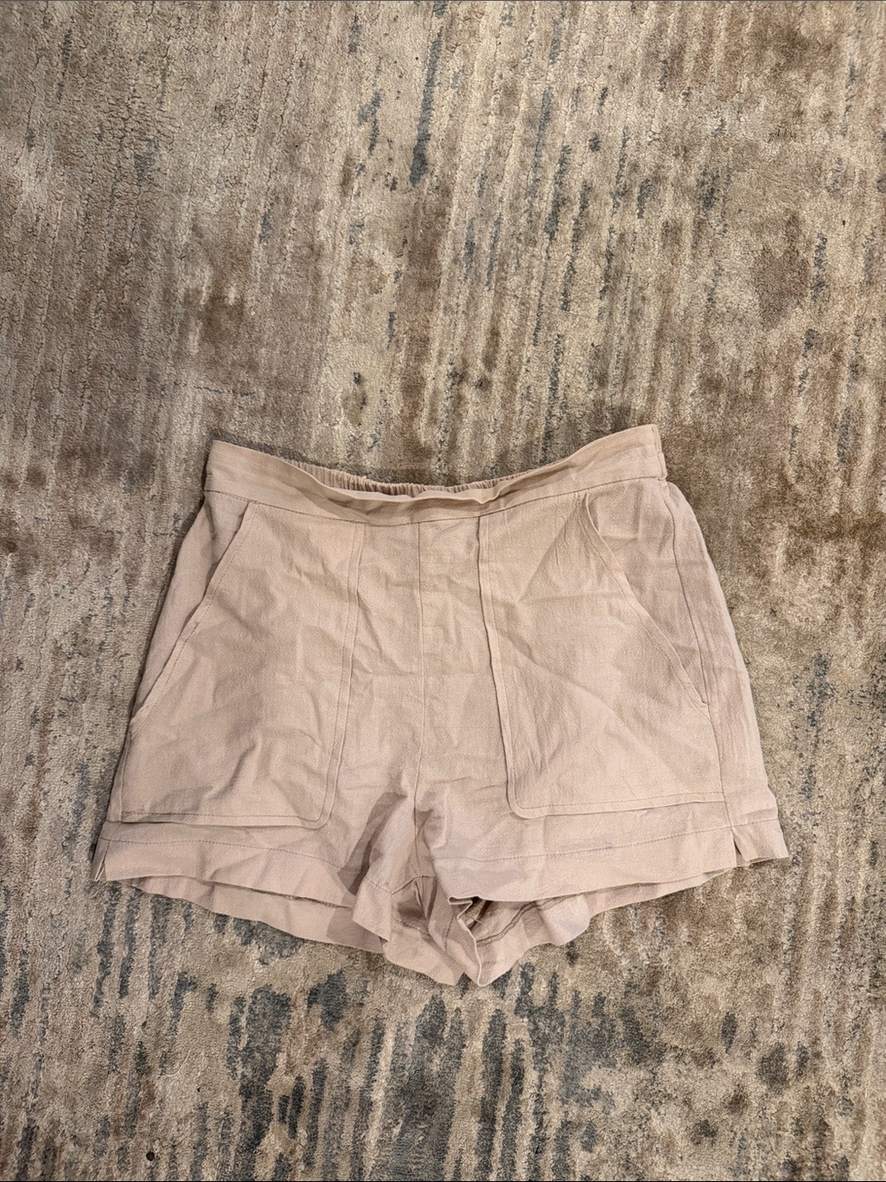 FAVLUX High Waist Shorts in Light Blush